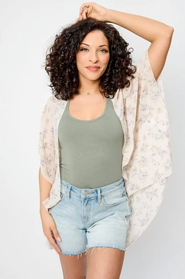 Small Floral Chiffon Kimono