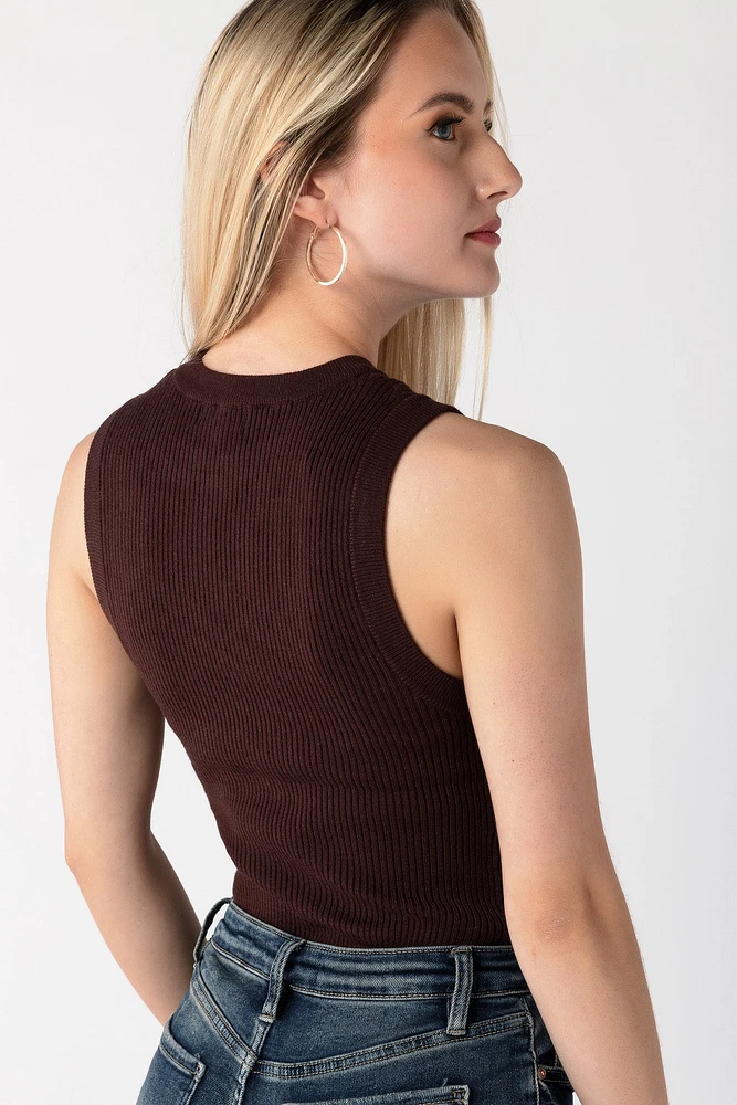 Ribbed Sleeveless Shell