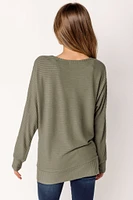 Dolman Sleeve Hacci Sweater