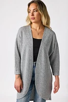 Lightweight 3/4 Sleeve Waffle Knit Cardigan