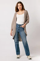 Lightweight 3/4 Sleeve Waffle Knit Cardigan