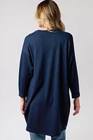 Lightweight 3/4 Sleeve Waffle Knit Cardigan