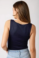 Brushed Double Layer Square Neck Tank