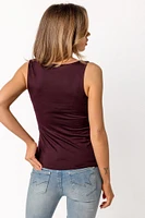 Brushed Double Layer Square Neck Tank