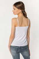Scoop-Neck Cami with Spaghetti Straps