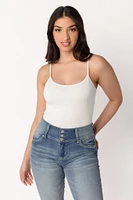 Scoop-Neck Cami with Spaghetti Straps