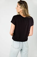 Boxy Tee with Flatlock Stitching
