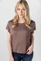 Boxy Tee with Flatlock Stitching