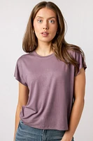 Boxy Tee with Flatlock Stitching