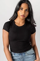 Ribbed Cropped Baby Tee