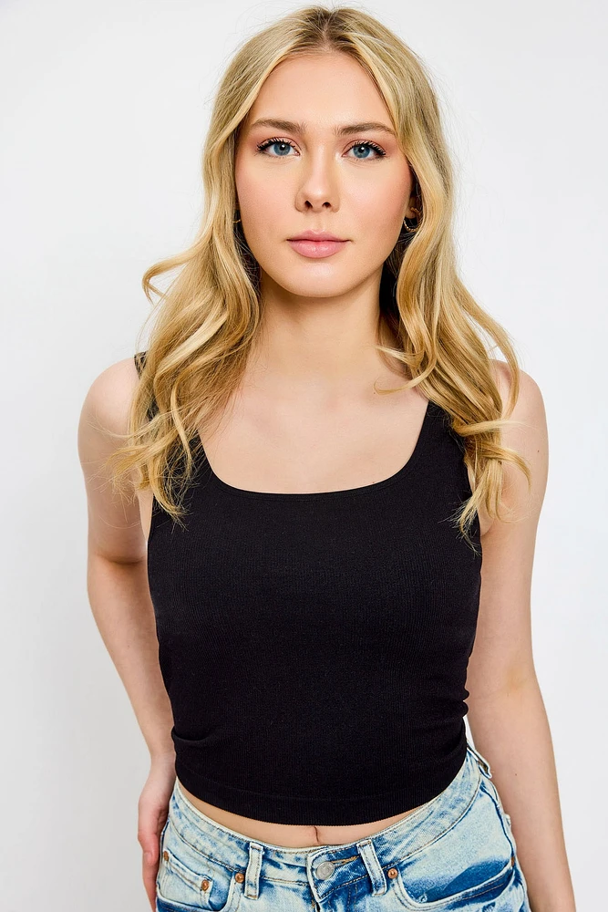 Seamless Square Neck Tank with Padded Cups