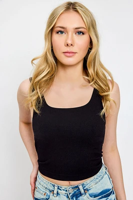 Seamless Square Neck Tank with Padded Cups