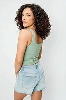 Seamless Square Neck Tank with Padded Cups