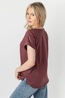 Short-Sleeve Sweatshirt with Side Slits