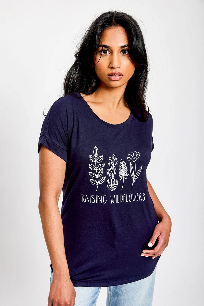 Short-Sleeve "Raising Wildflowers" Graphic Tee