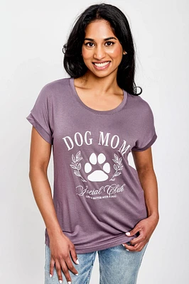 Short-Sleeve "Dog Mom" Graphic Tee