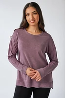 Fleece Sweatshirt with Side Slits