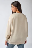 "Italia Portofino" Fleece Long-Sleeve Crewneck Sweatshirt