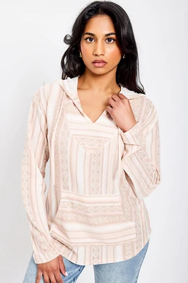 WallFlower Dakota Striped Hoodie