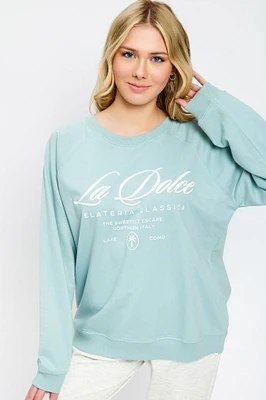 Oversized French Terry "La Dolce" Sweatshirt