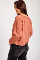 Cozy Ribbed Long-Sleeve Top
