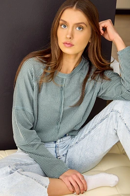 Cozy Ribbed Long-Sleeve Top