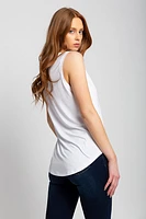 Sleeveless V-Neck Brushed Tank