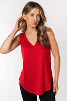 Brushed Sleeveless V-Neck