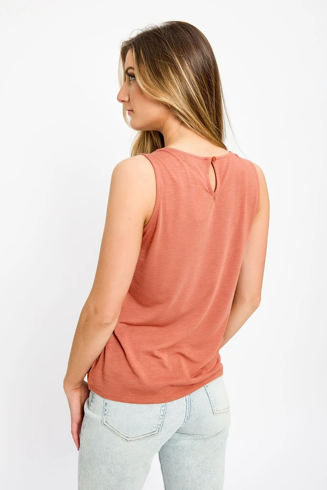 Crochet Front Sleeveless Top