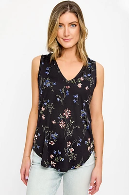 Sleeveless V-Neck Top