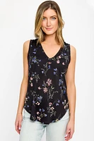 Sleeveless V-Neck Top