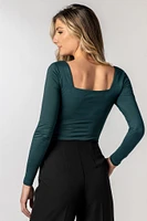 Long Sleeve Square Neck Bodysuit