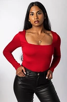 Long Sleeve Square Neck Bodysuit