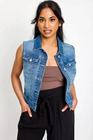 WallFlower Bella Wash Denim Vest
