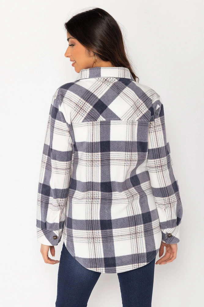 Tori Plaid Polar Fleece Shacket