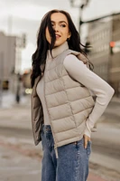 Nylon Quilted Puffer Vest