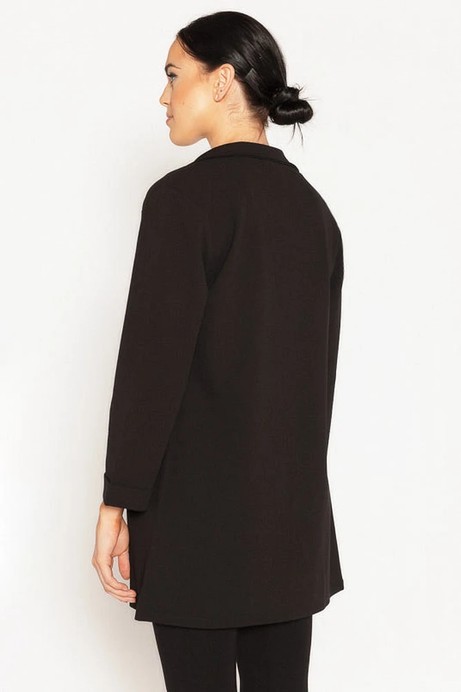 Longline Blazer with Roll-Up Sleeves