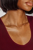 Double Layer Necklace with Pearls