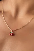 Cherry Pendant Chain Necklace