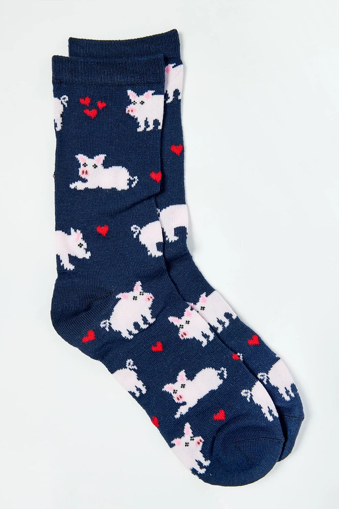Piggy Heart Socks