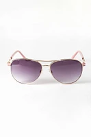 Aviator Sunglasses with Chain-Link Arms