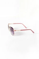 Aviator Sunglasses with Chain-Link Arms