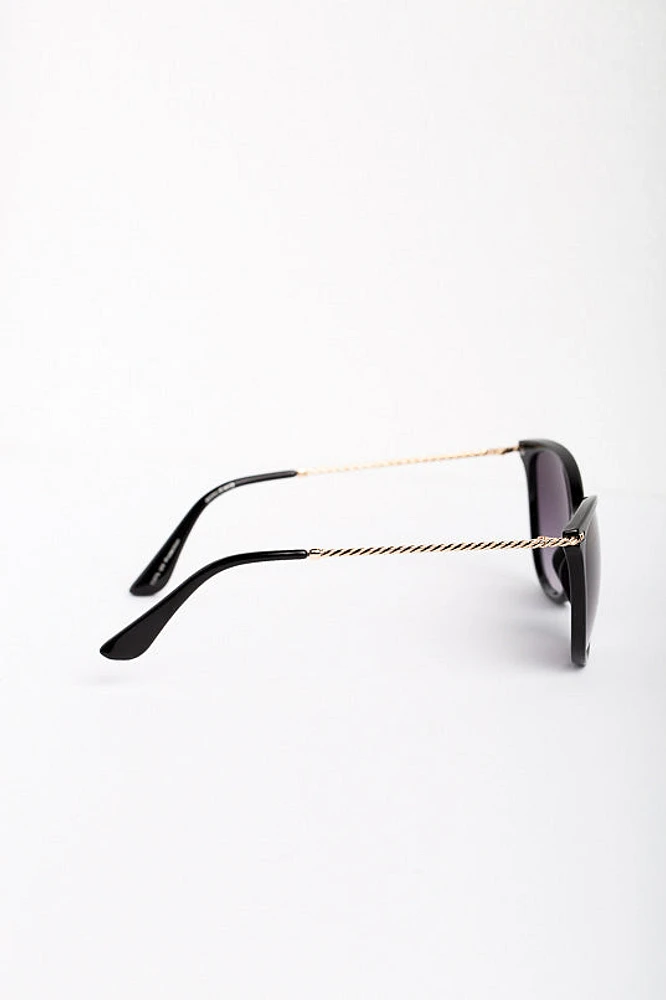 Pantos Sunglasses with Twisted Metal Arms