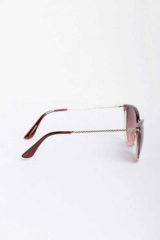 Pantos Sunglasses with Twisted Metal Arms