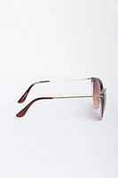 Pantos Sunglasses with Twisted Metal Arms