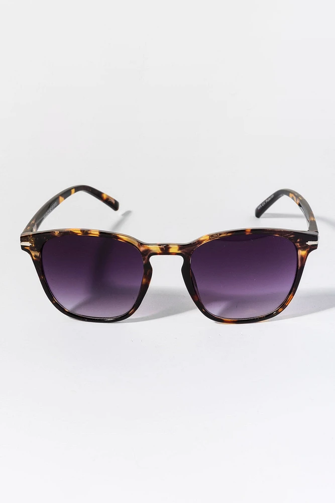 Dark Tortoise Wayfarer Frame Sunglasses