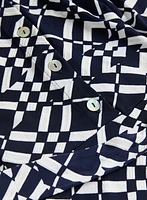 Geometric Print Shirt Dress