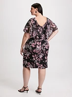 Ruffled Floral Cocktail Dress