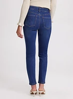 Rhinestone Embellished Slim Leg Jeans