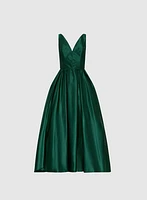 Asymmetric V-Neck Dress